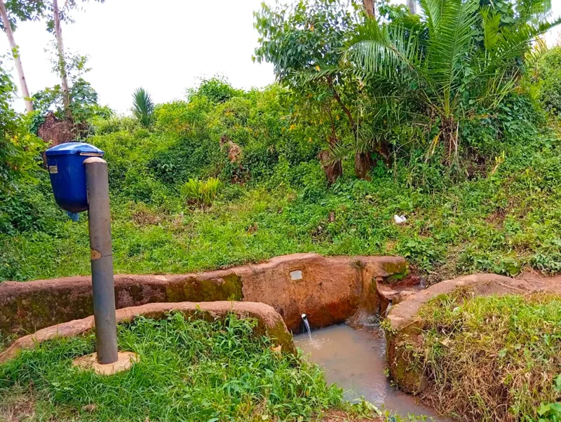 Community water point with a chlorine dispenser in Kegonche, Migori County, Kenya